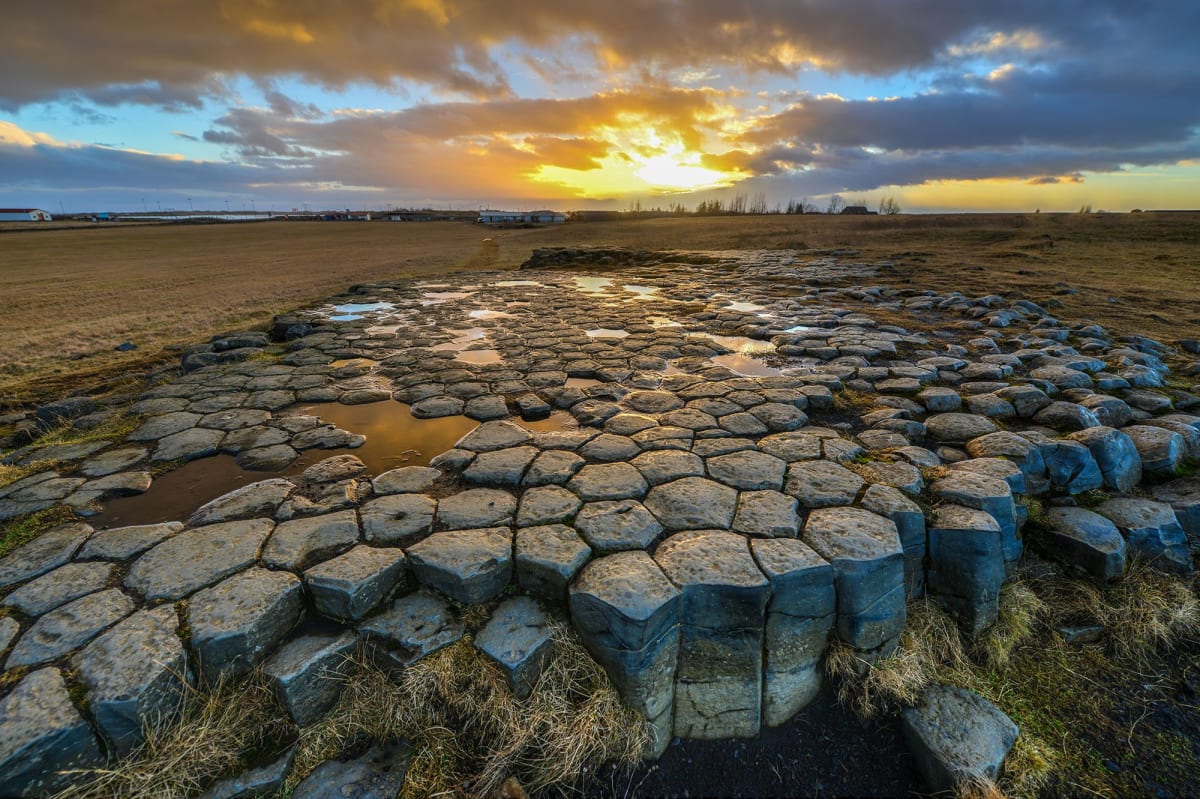 Explore the Basalt Tiles at Kirkjugólf