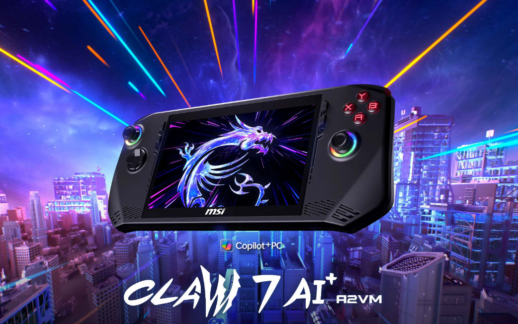 MSI Claw 7 AI+, Intel Ultra 7-258V, Arc 140V, 32 GB DDR5X-8533, 512 GB SSD, FHD 120 Hz