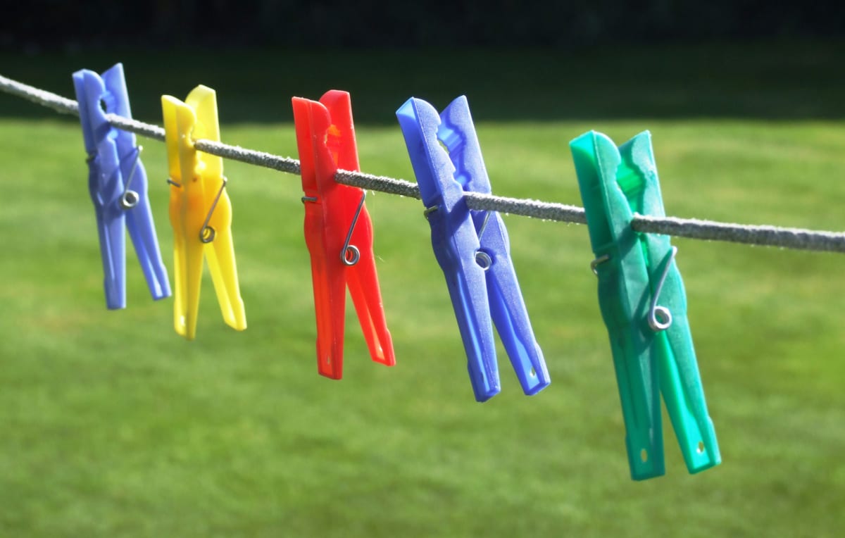 Hangers and clothes pins