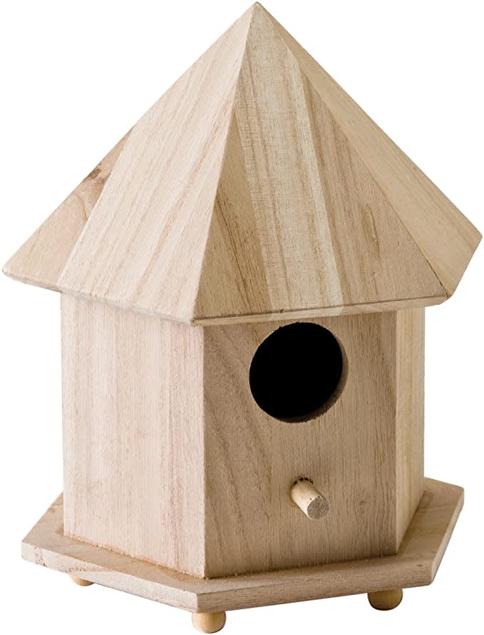 Wood Surface Crafting Birdhouse