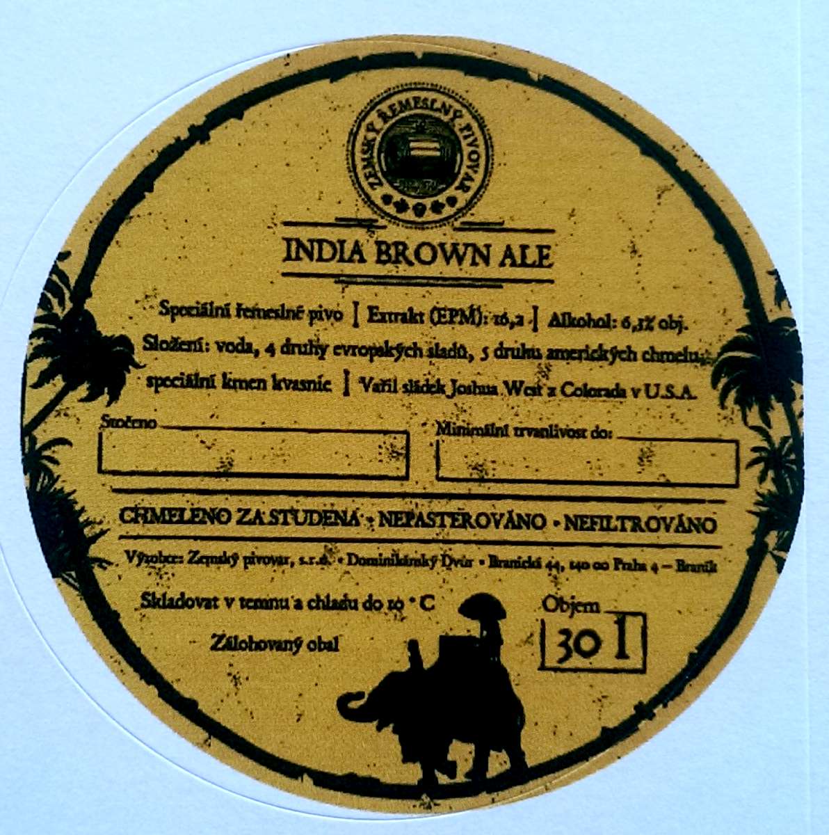 Zemske India Brown Ale Etk.S