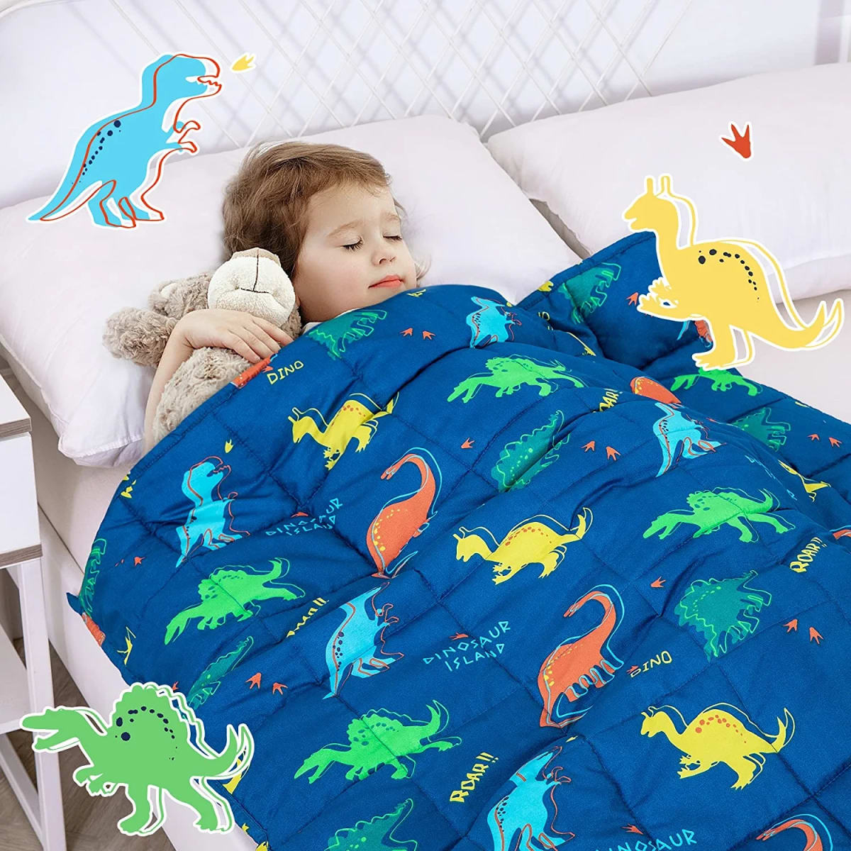 Dinosaur Weighted Blanket for Boys and Girls