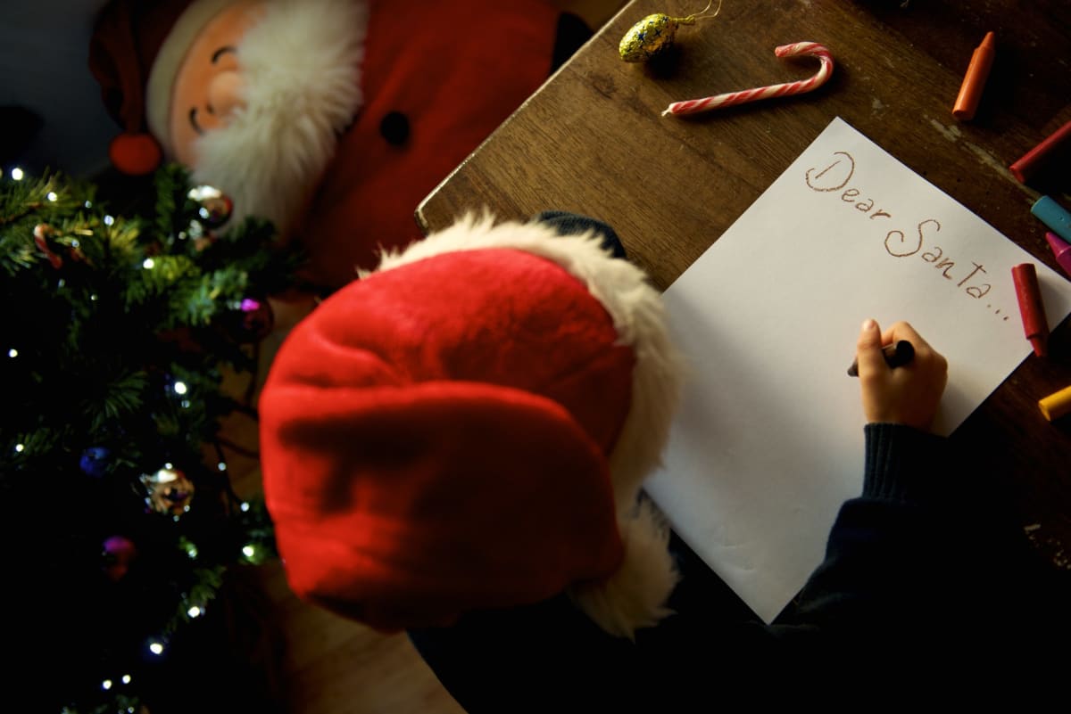 Write a letter together for Santa