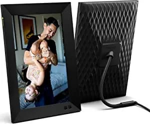 Smart Digital Photo Frame with WiFi (W10F) - Black - Share Photos and Videos Instantly via Email or App