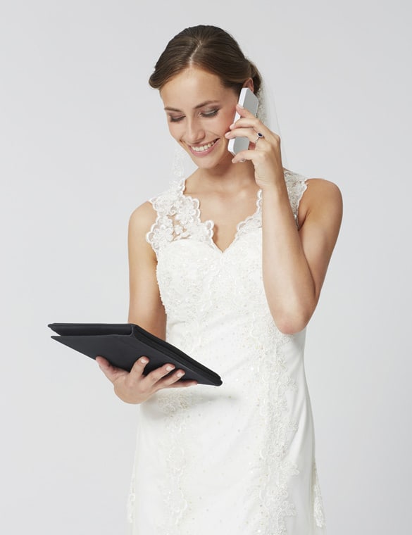 Choose and book your vendors (photographer, videographer, band, caterers and cake bakers)