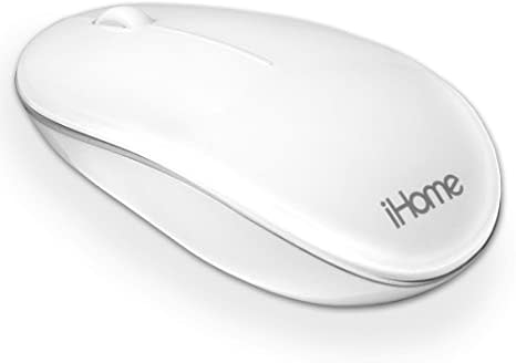 iHome Bluetooth Mac Mouse with Scroll Wheel, 3-Buttons, 1600 DPI, Laptops and Computers, Slim and Compact, Right or Left Hand Use