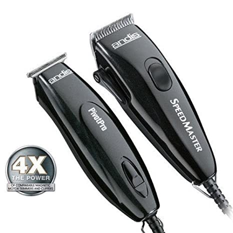 Andis COMBO LIGHTWEIGHT T-BLADE Men's Hair Clippers and Hair Trimmer With 12 Attachment Combs,BONUS FREE OldSpice Body Spray Included
