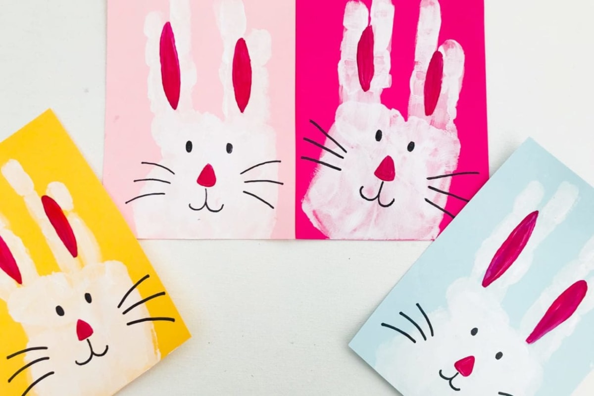 Create Easter-themed handprint art