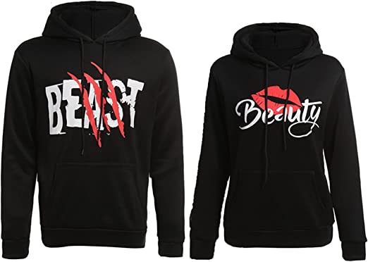 Beauty and Beast Hoodies for Couples