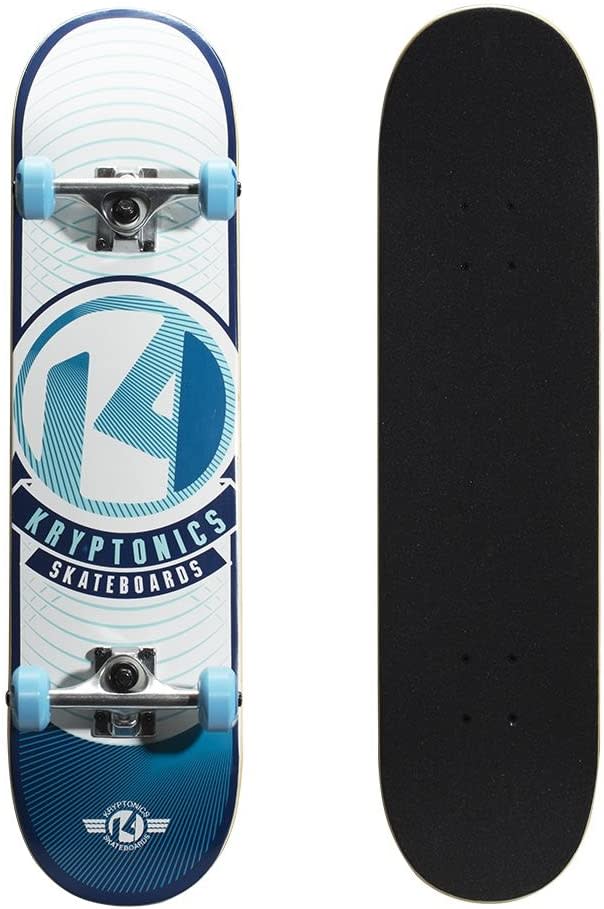 Krypontics Pop Series 31" Skateboard, Sky Blue-Rays