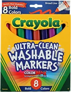 Washable colour markers