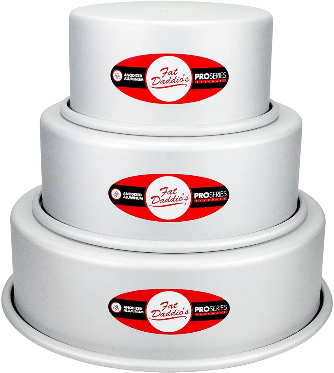 Anodized Aluminum 3-Tiered Round Cake Pan Set
