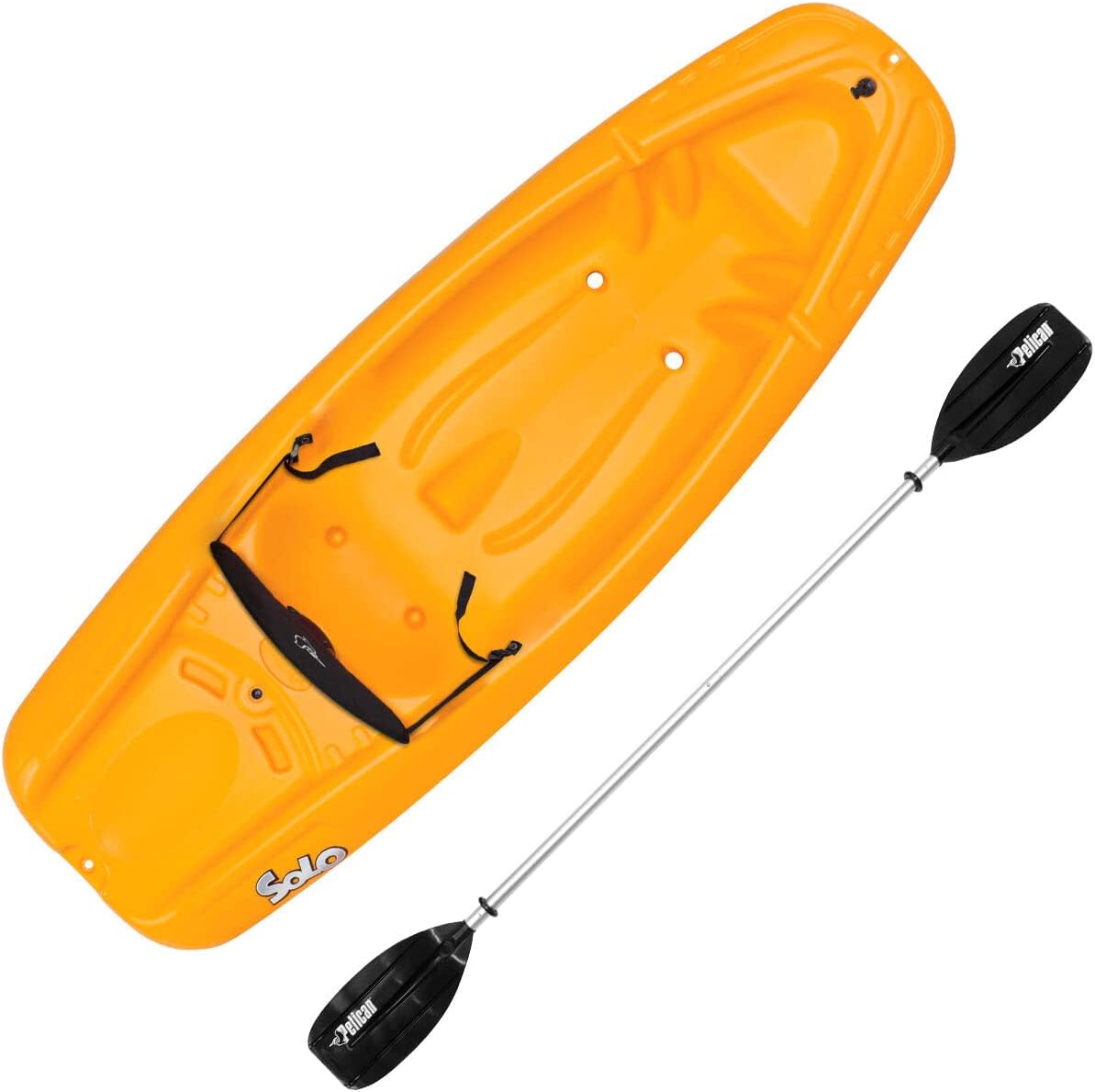 Solo 6 Feet Sit-on-top Youth Kayak - Pelican Kids Kayak - Perfect for Kids Comes with Kayak Accessories