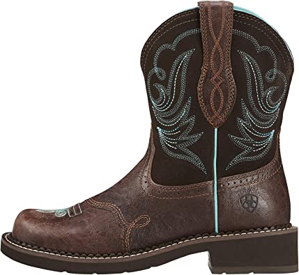Ariat Women's Fatbaby Leather Western Boots, Royal Chocolate/Fudge, 7.5