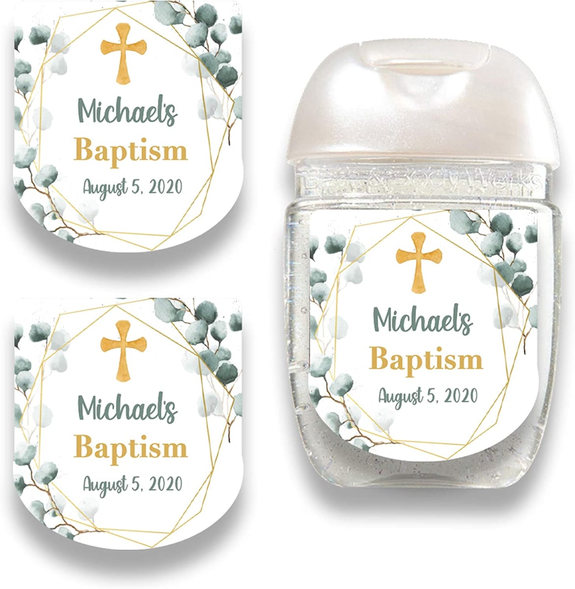 Customized Baptism Mini Plastic Bottle Labels