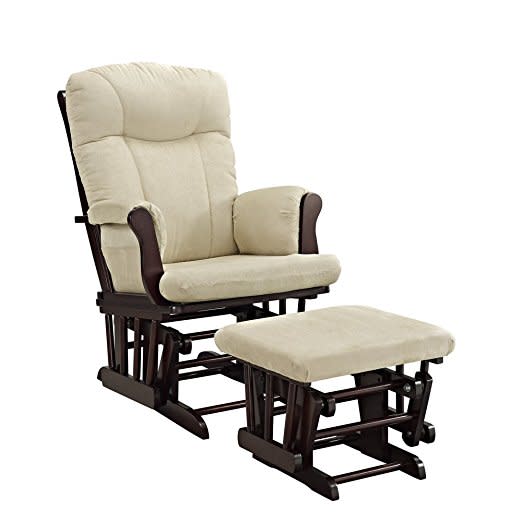 Angel Line Monterey Glider & Ottoman-Espresso / Easy chair