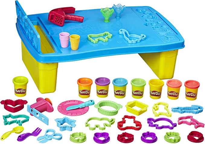 Kids Play Table for Arts & Crafts Activities with 8 Non-Toxic Colors