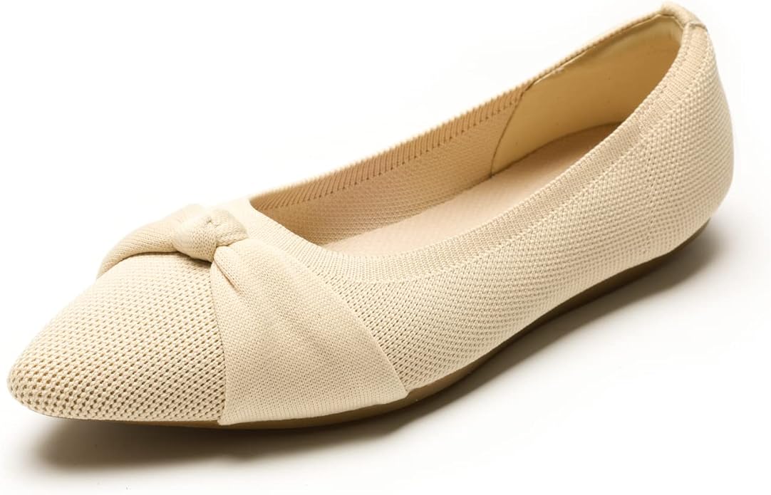 Knit Bow Detailed Flats
