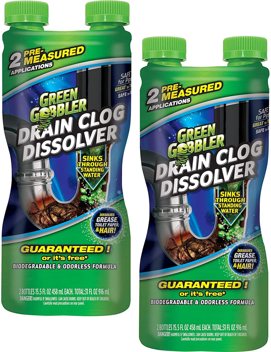 Liquid Hair Drain Clog Remover, For Toilets, Sinks, Tubs - Septic Safe