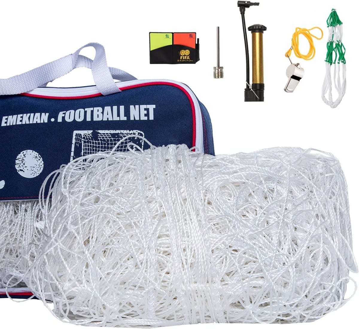 EMEKIAN 2 Pcs Soccer Replacement Goal Nets