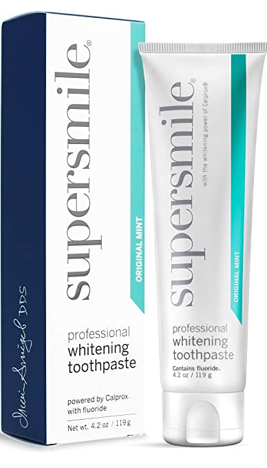 Supersmile Professional Whitening Toothpaste with Fluoride - Powerful Whitening without Sensitivity - Safe and Effective on Dental Restorations