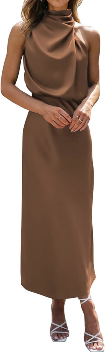 Brown Sleeveless Dress