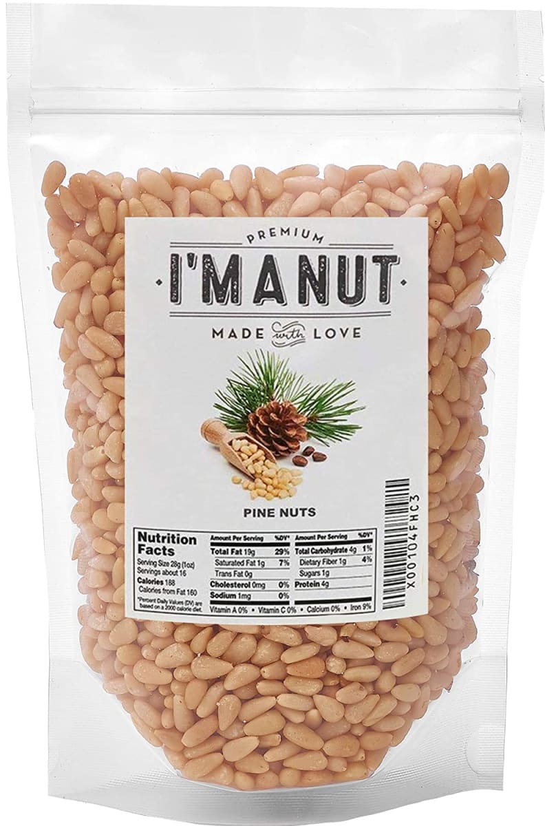 Raw Pine Nuts 8 oz (Whole and Natural) Great for Pesto