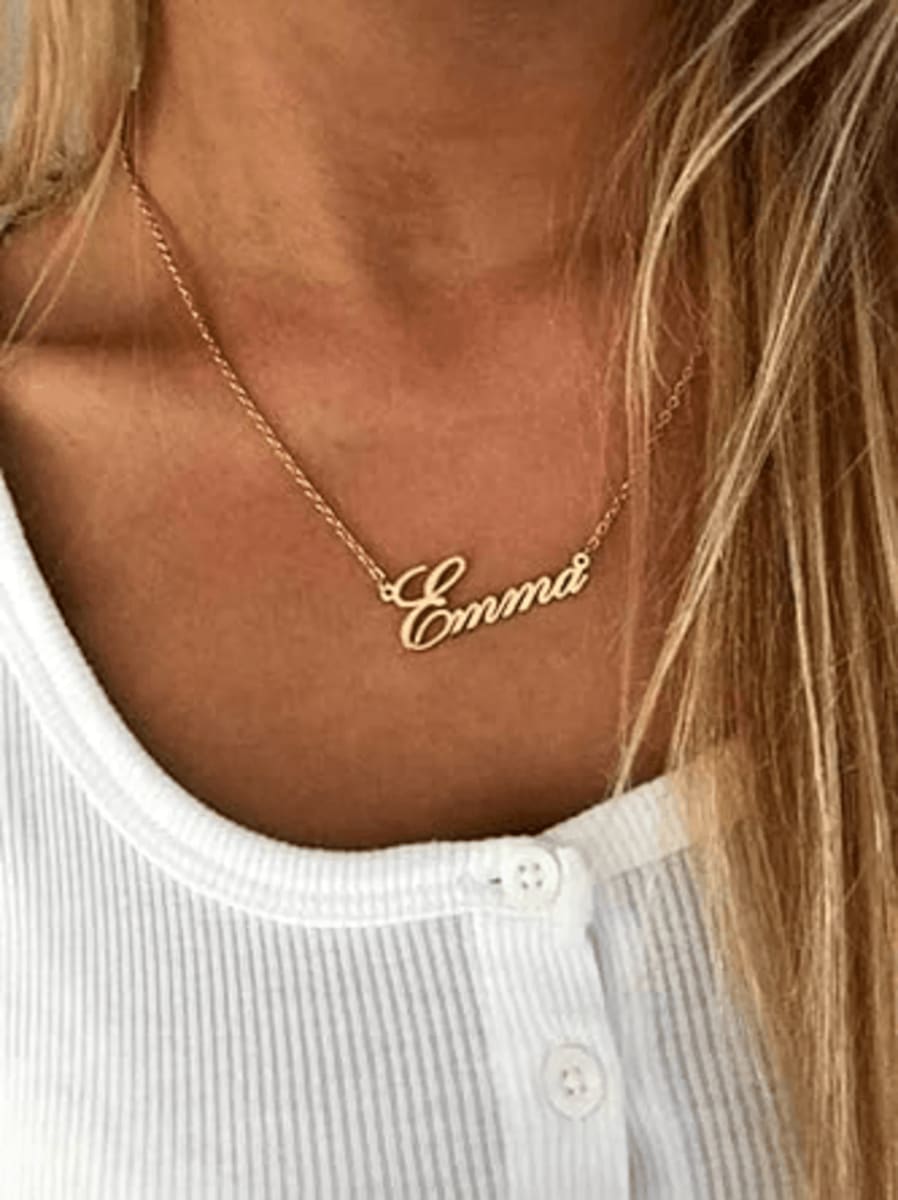 Small Name Plate Necklace