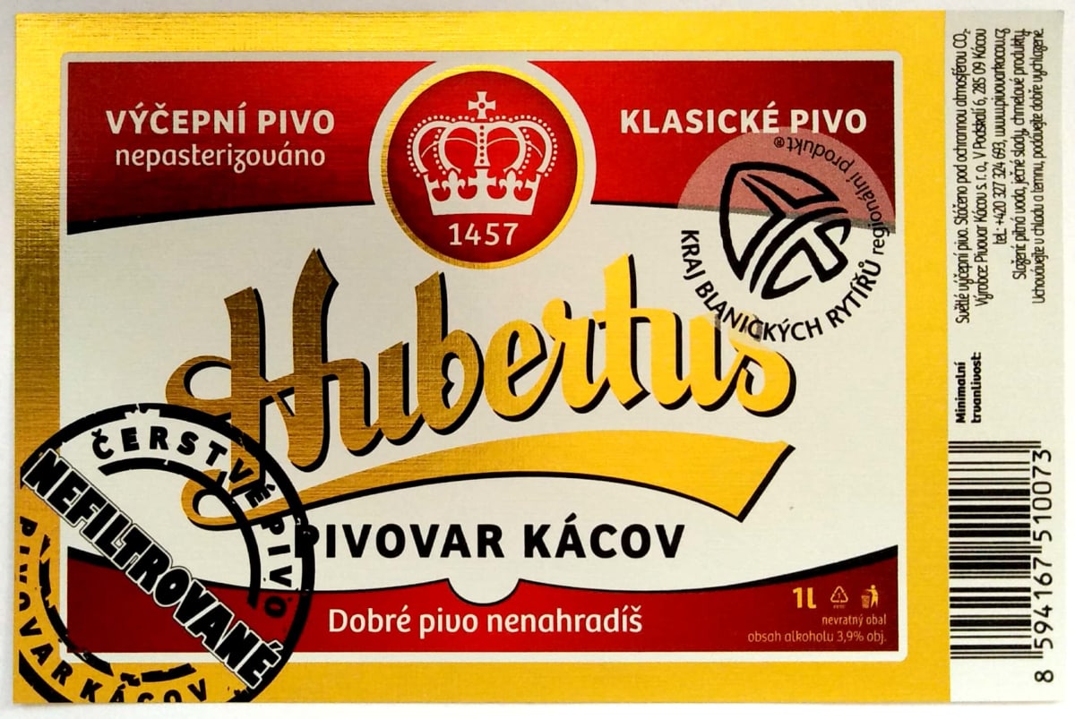 Hubertus Výčepní pivo nepasterizováno Etk. A