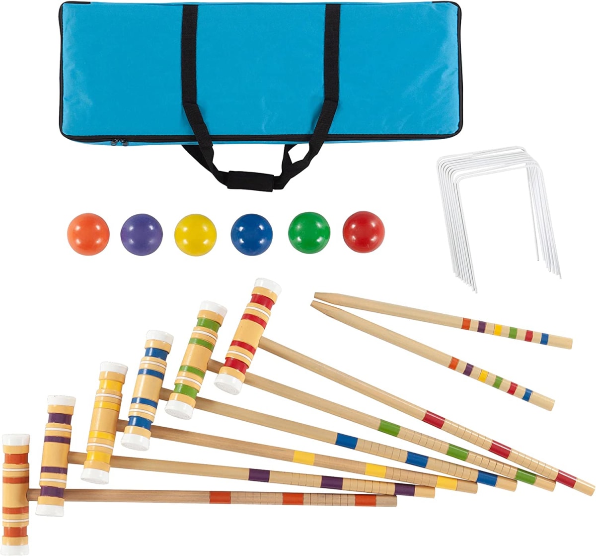 Wooden Outdoor Deluxe Sports Set with Carrying Case