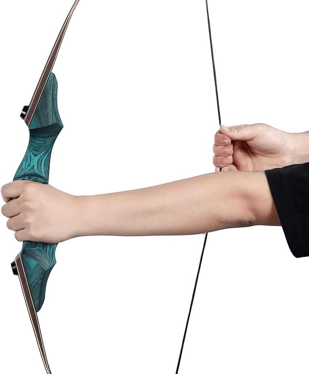 Black Hunter Takedown Recurve Bow, 60" Archery Bow for Hunting