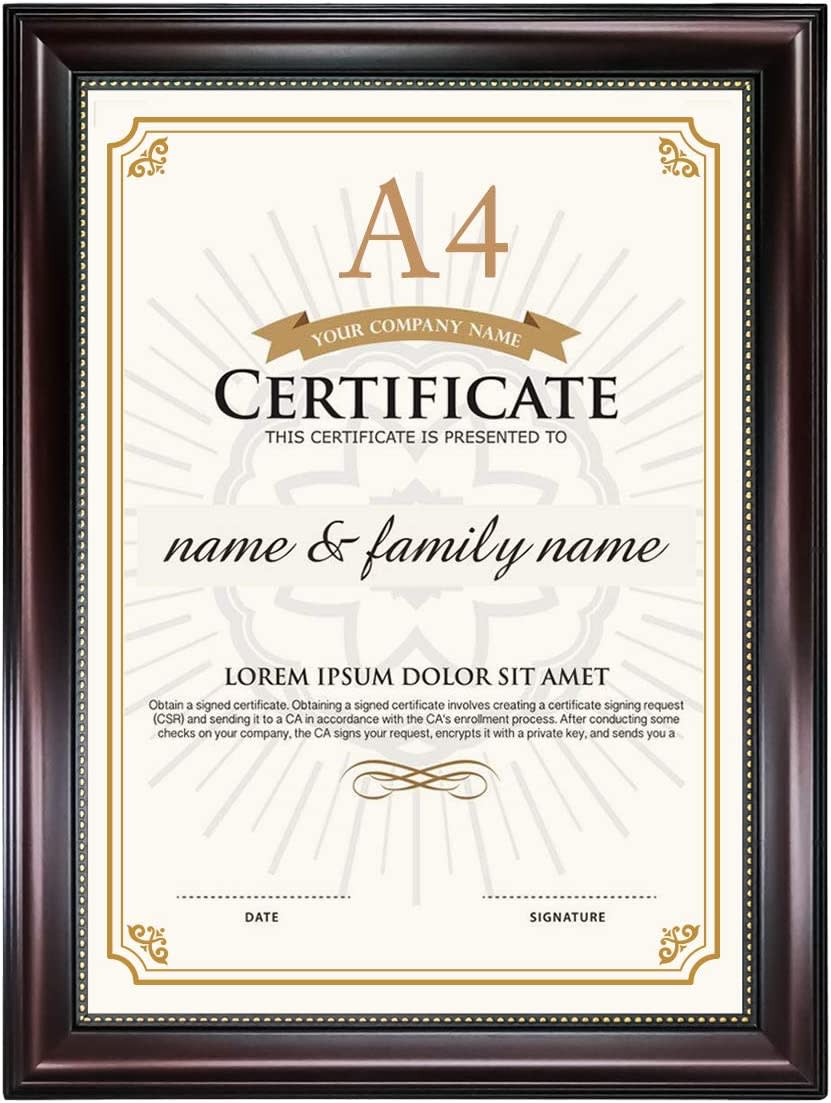 A4 Certificate Document Frame