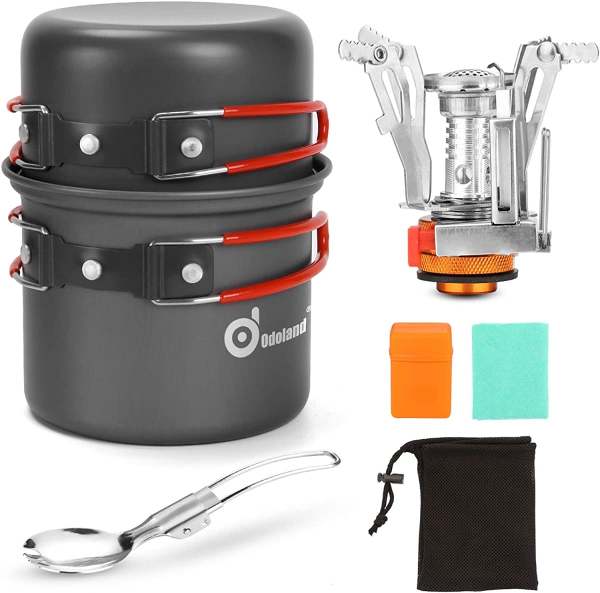 Camping Cookware Mess Kit with Lightweight Pot