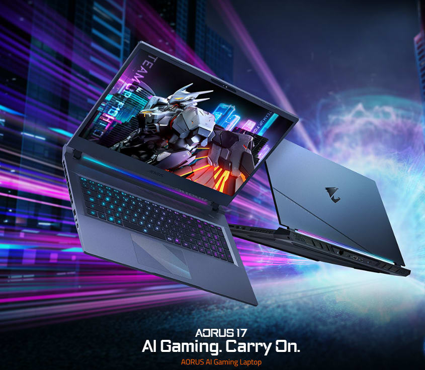 Gigabyte Aorus 17, Intel Ultra 7-155H, RTX 4070, 16 GB DDR5-5600, 1 TB SSD, QHD 240 Hz 100% DCI-P3