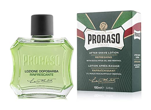 Proraso After Shave Lotion for Men, Refreshing and Toning with Menthol and Eucalyptus Oil, 3.4 Fl Oz