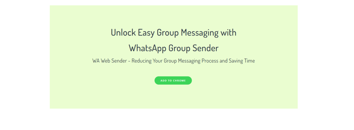 WhatsApp Group Sender