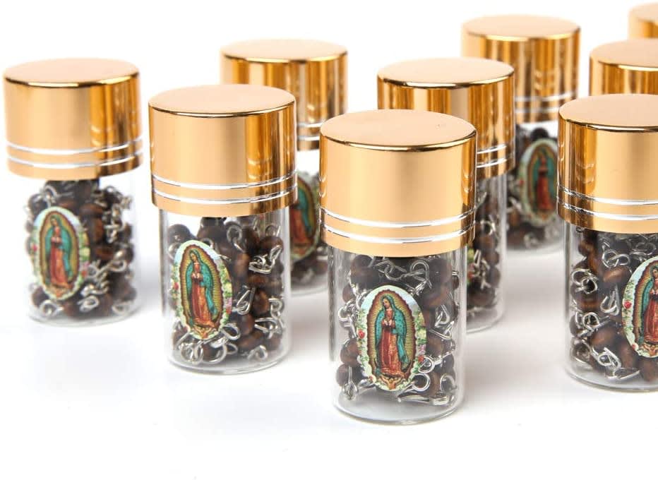 Our Lady of Guadalupe Mini Rose Scented Wood Rosaries