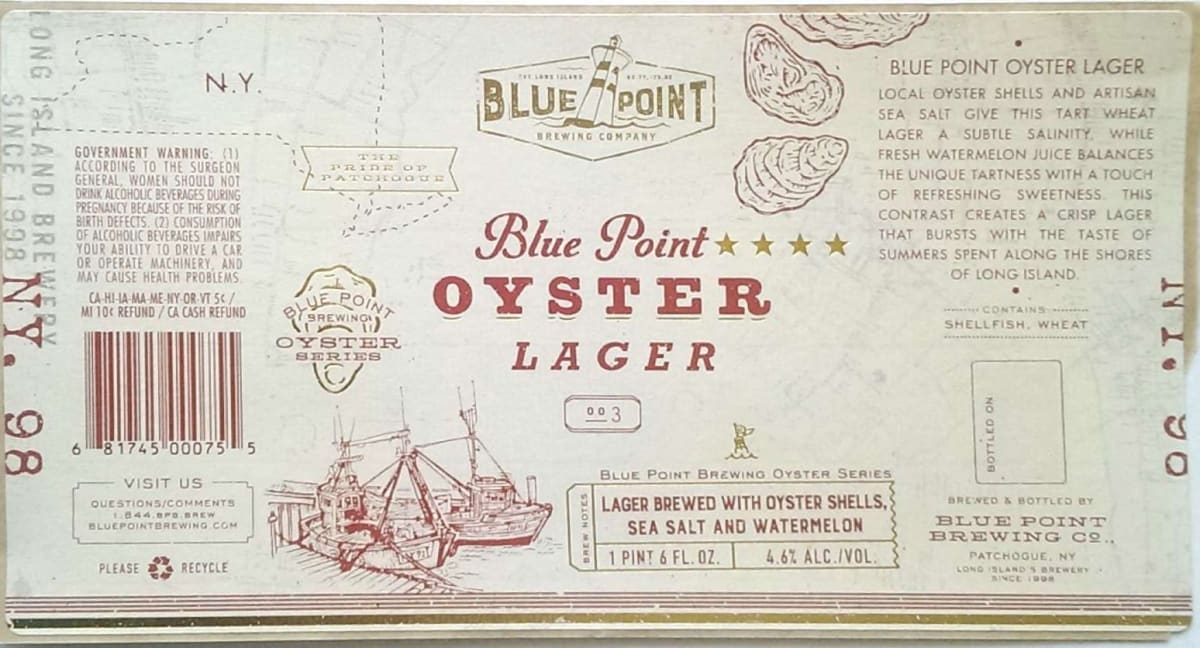 Blue Point Oyster Lager Etk. A