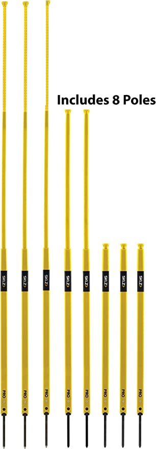 Telescoping Agility Poles for Soccer Drills and Training (Set of 8)