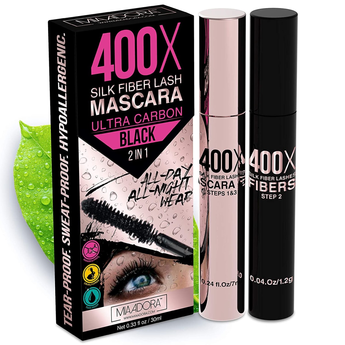 400X Pure Silk Fiber Lash Mascara [Ultra Black Volume and Length]