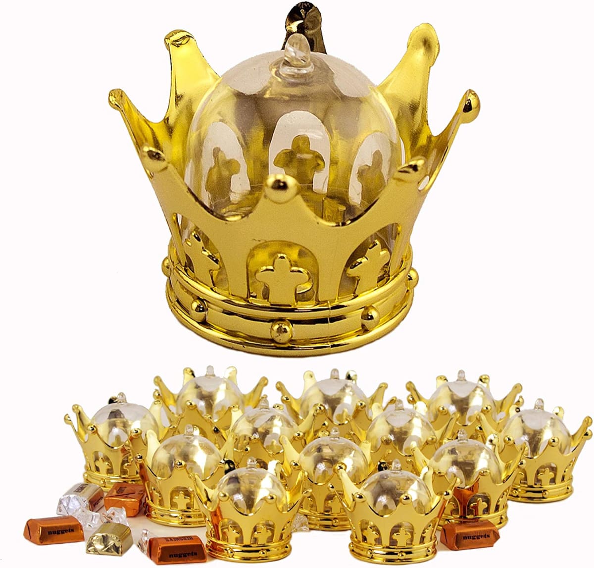 Fillable Gold Crown with Dome