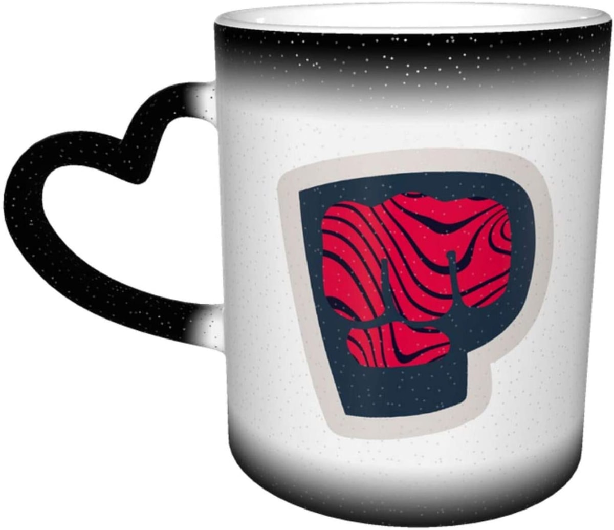 Pewdiepie Logo Ceramic Thermo-Sensitive Discoloration Cup Ceramic Cup Ceramic Coffee Cup