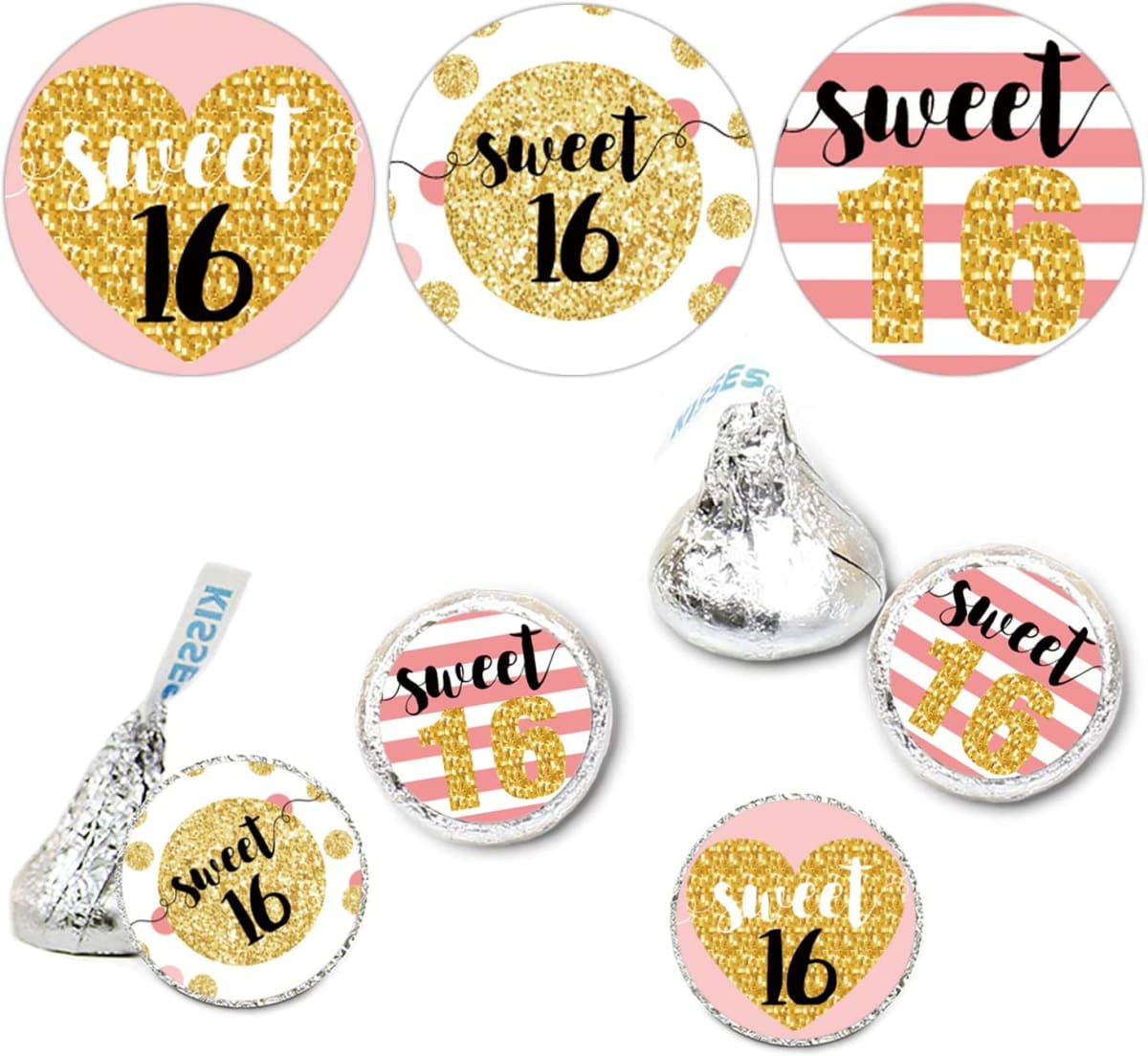 Sweet 16 Kisses Stickers