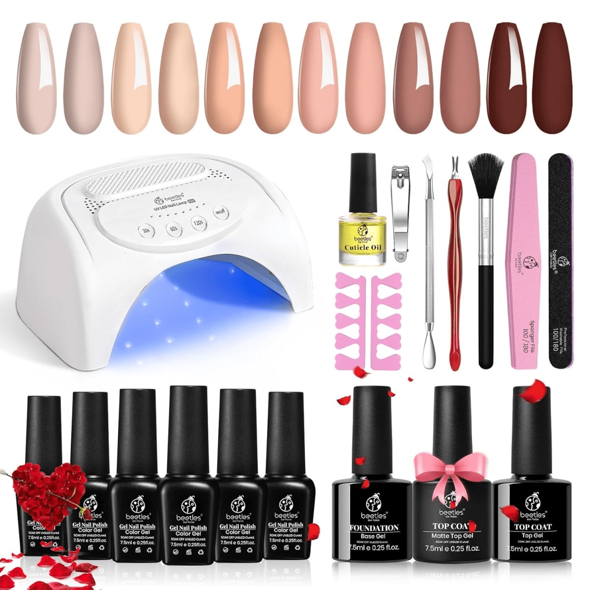 Beetles Gel Nail Polish Kit with UV Light