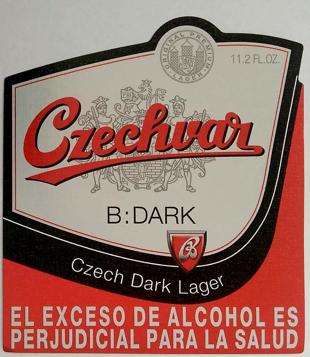 Budweiser Budvar B DARK Czech Dark Lager 11.2fl.oz. El exceso Etk. A