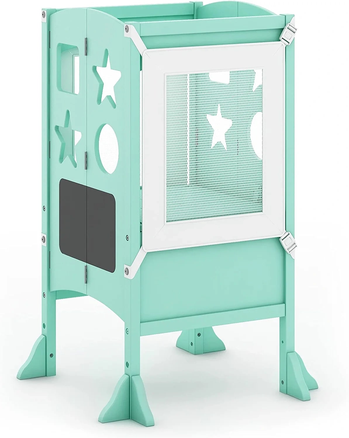 Kitchen Helper® Stool with 2 Keepers Double Wide Adjustable Height