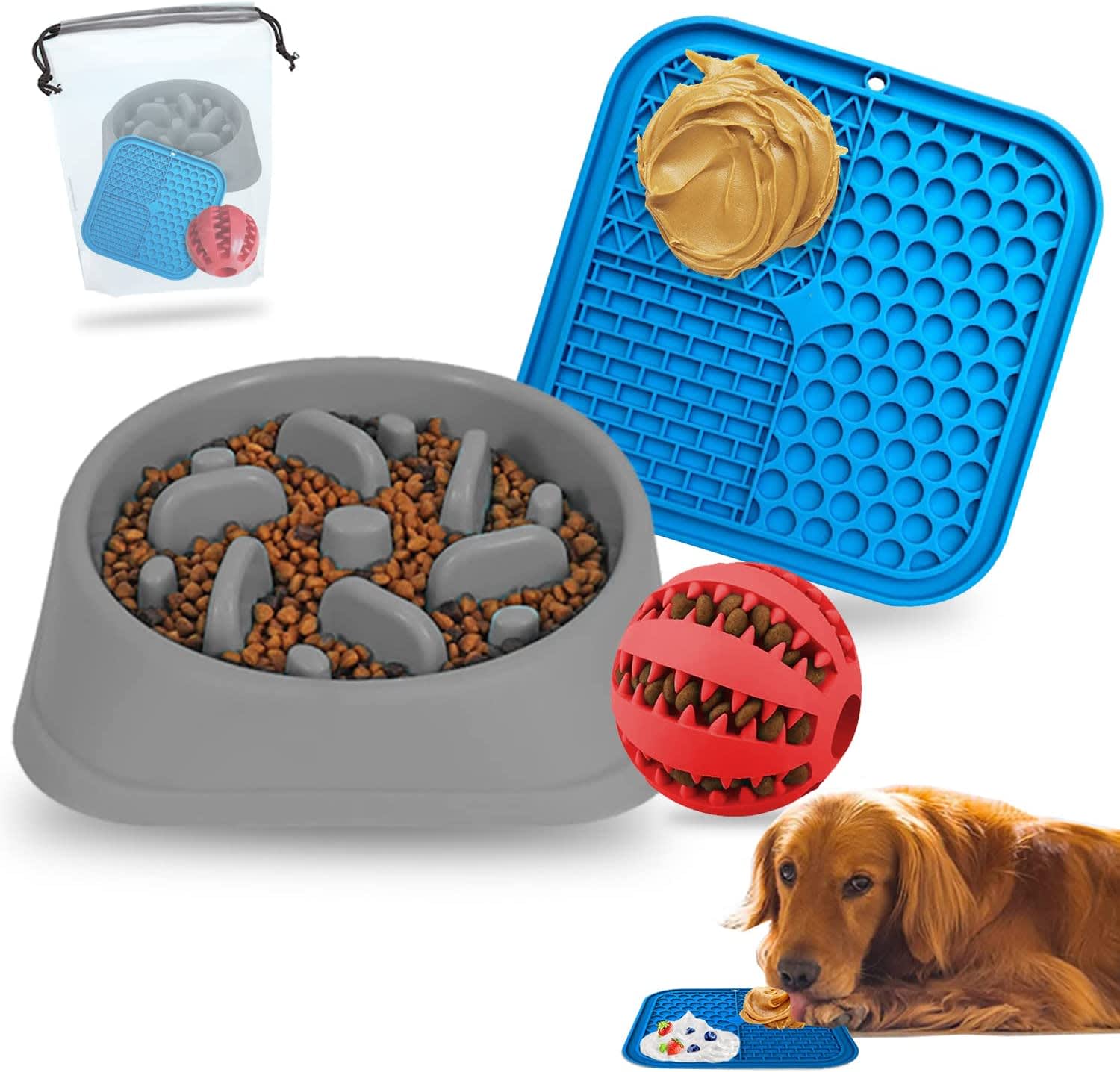 Stainless Steel Slow Feed Bowl Best slowfeeder dog bowls by