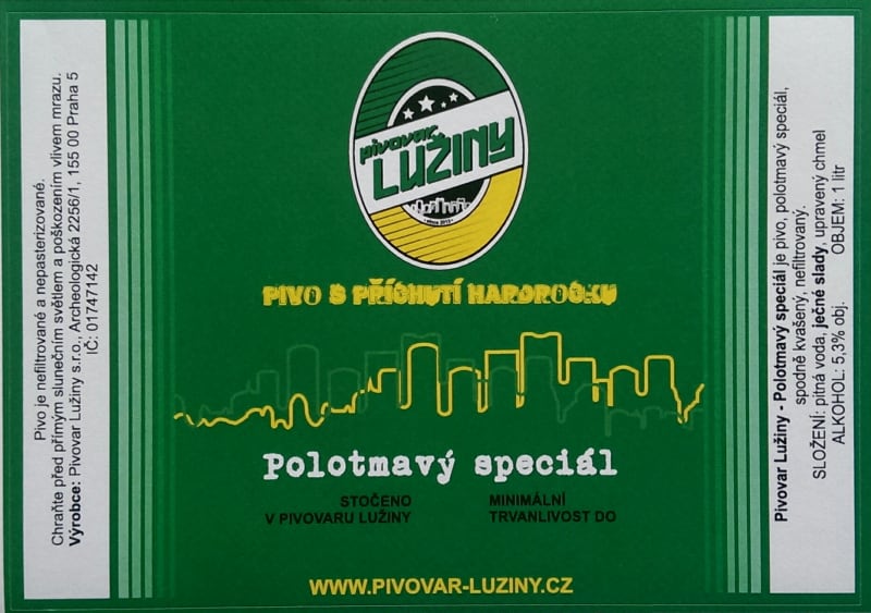 Lužiny Polotmavý speciál v. zelená Etk. A