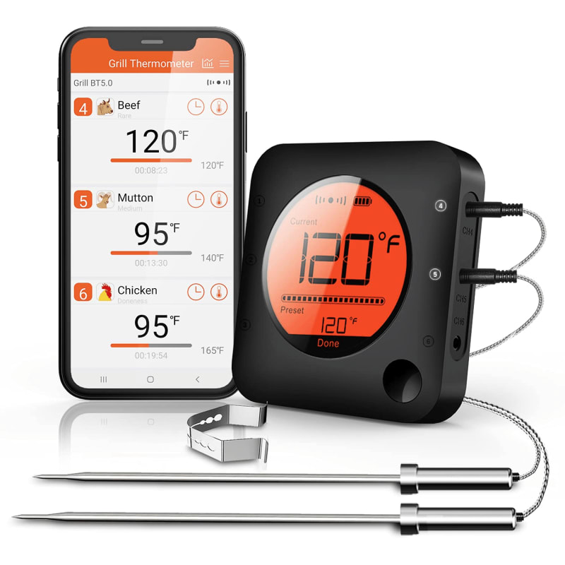 BFOUR Meat Thermometer Wireless Bluetooth