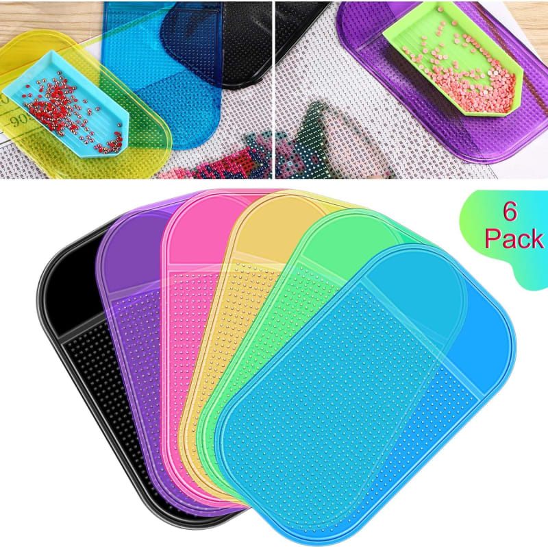 6 Pieces Anti-Slip Tools Sticky Mat for Diamond Painting